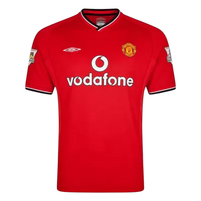 Retro 2000/02 Manchester United Home Soccer Jersey - Soccerdeal