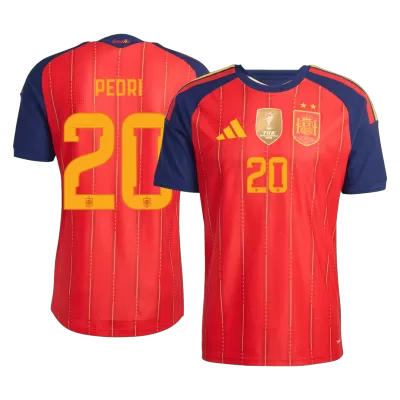PEDRI #20 Spain Home Soccer Jersey Champion Edition 2026 Player Version - Soccerdeal