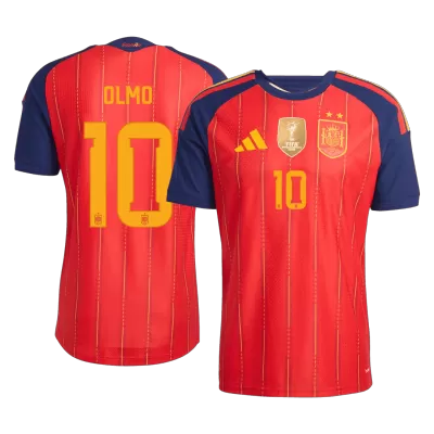OLMO #10 Spain Home Soccer Jersey Champion Edition 2026 Player Version - Soccerdeal