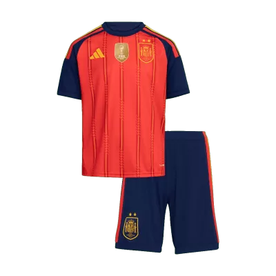 Kid's Spain Home Soccer Jersey Kit(Jersey+Shorts) Champion Edition 2026 - Soccerdeal