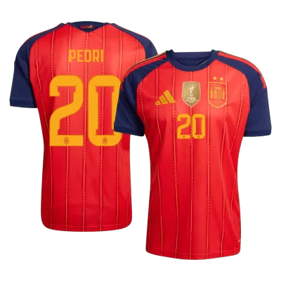 PEDRI #20 Spain Home Soccer Jersey 2026 Champion Edition - Soccerdeal