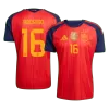 RODRIGO #16 Spain Home Soccer Jersey Champion Edition 2026 Player Version - Soccerdeal