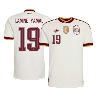 LAMINE YAMAL #19 Spain Away Soccer Jersey Champion Edition 2026 Player Version - Soccerdeal