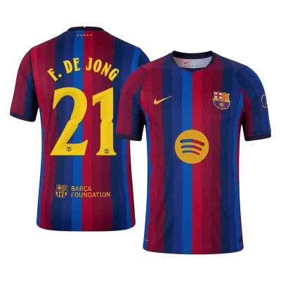 F. DE JONG #21 Barcelona Home Soccer Jersey 2026/27 - UCL Player Version - Soccerdeal