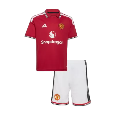 Kid's Manchester United Home Soccer Jersey Kit(Jersey+Shorts) 2026/27 - Soccerdeal