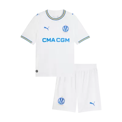 Kid's Marseille Home Soccer Jersey Kit(Jersey+Shorts) 2026/27 - Soccerdeal