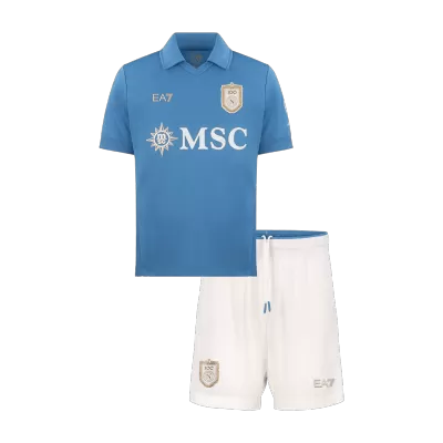 Kid's Napoli Home Soccer Jersey Kit(Jersey+Shorts) 2026/27 - Soccerdeal